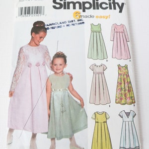 Simplicity 7039 Sewing Pattern Girl’s Dress or Jumper Size 3 4 5 6 Uncut