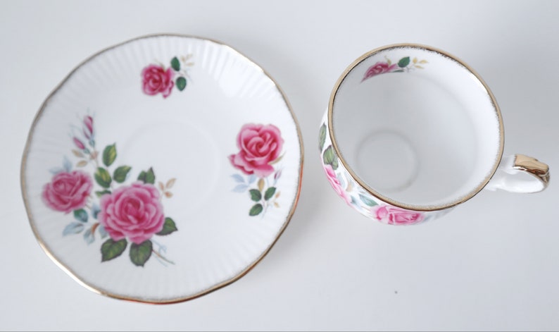 Vintage Elizabethan Teacup and Saucer Pink Rose image 3