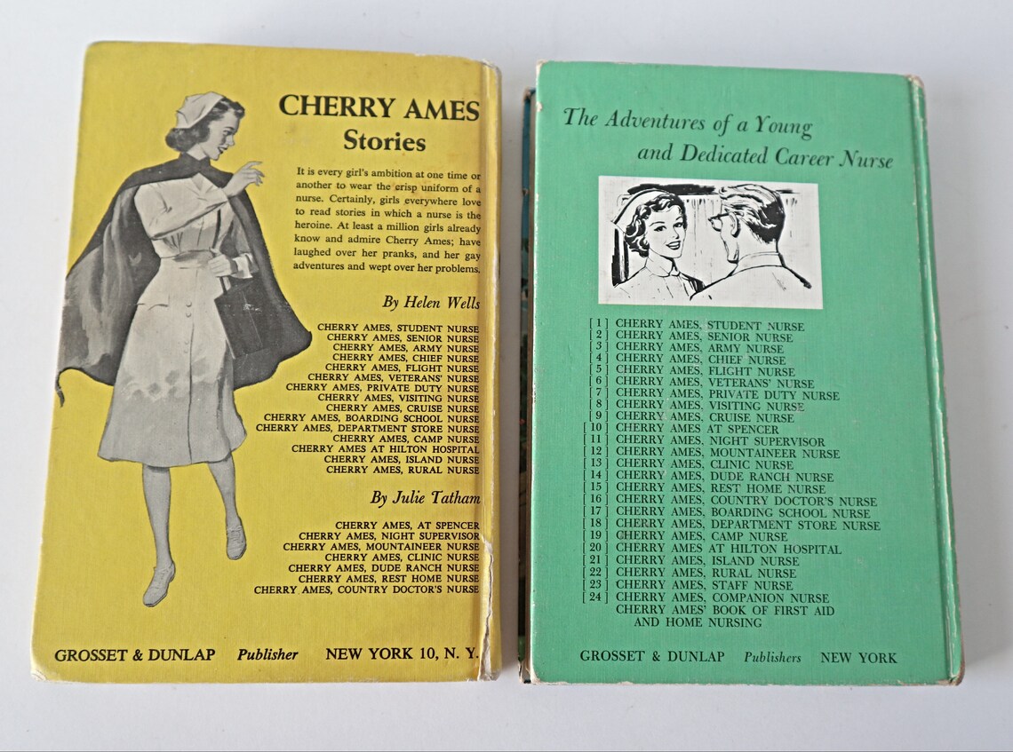 2 Vintage Cherry Ames Books Hardcover Veteran's & Senior Etsy