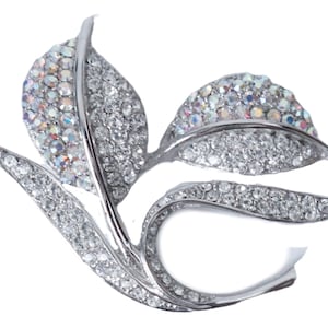 Vintage Mid Century Rhinestone Crystal Pin Brooch
