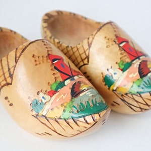 2 Vintage Holland Shoes Clogs Wall Hanger Display