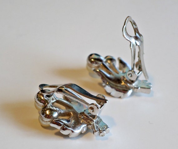 Parure Vintage Broche Et Boucles D'oreilles En Argent Plaqué Et Marcassite - Ancienne Collection