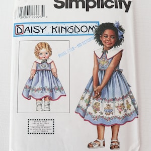 Simplicity 8677 Sewing Pattern Girls Party Dress & Matching Doll Dress Size 5 6 7 8 Uncut