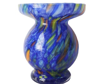 Vintage Art Glass Vase Hand Blown Studio Art Glass