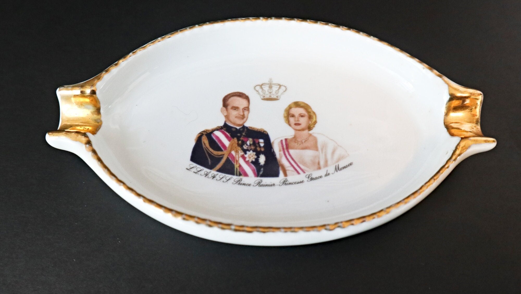Vintage Limoges France Grace Kelly and Prince Rainier III of