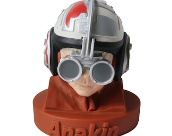 VINTAGE Star Wars Young Anakin Skywalker Coin Bank Head