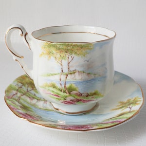 Vintage Paragon Tea Cup & Saucer Cliffs of Dover Double Warrant Teacup 1920&#39;s