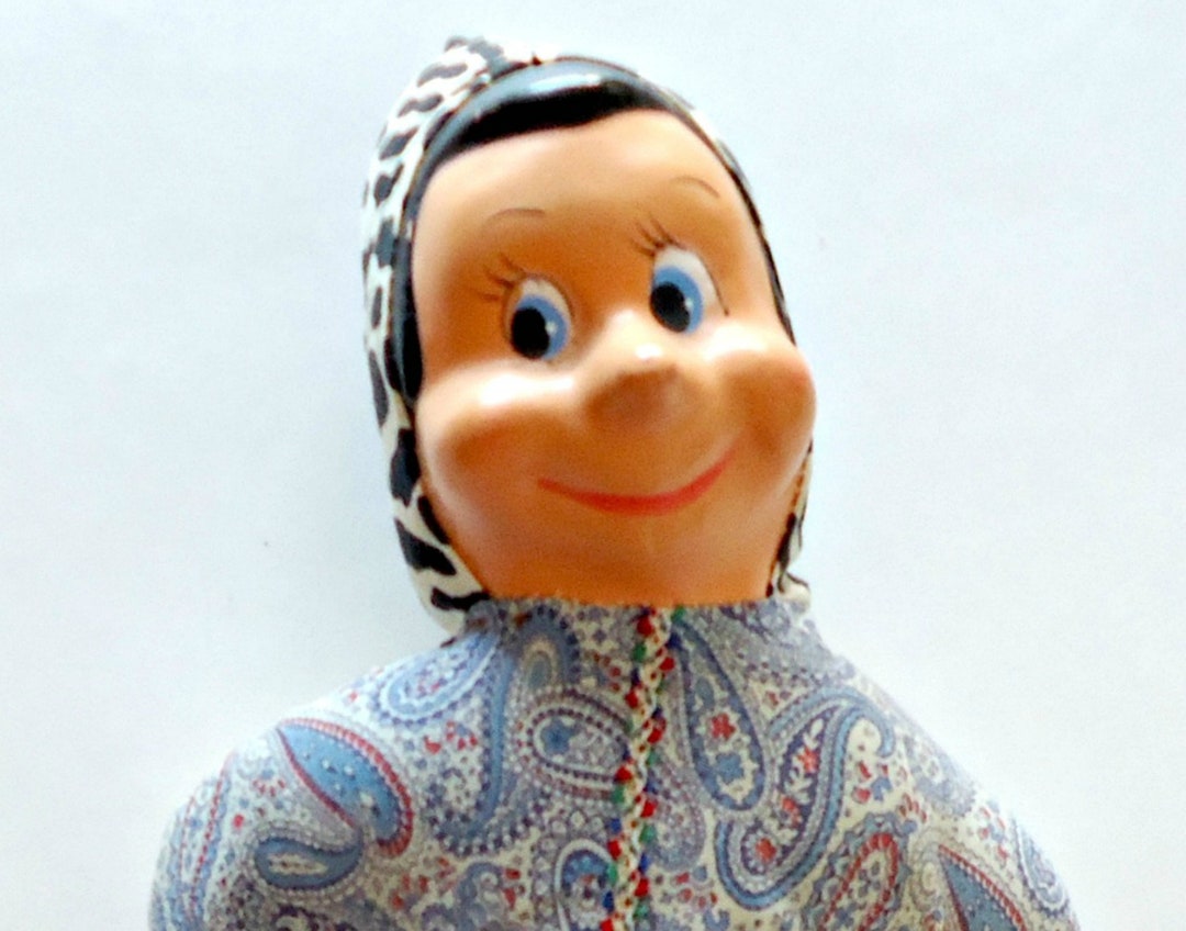 Vintage Cloth Doll Plastic Face 1960s Etsy