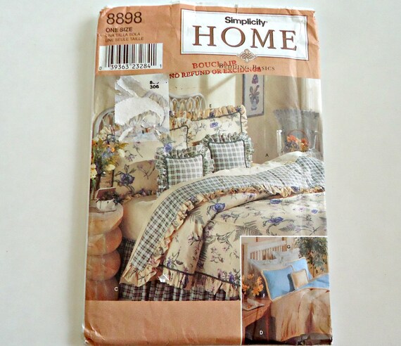 Simplicity 8898 Sewing Pattern Pillows Shams Bedspread Etsy
