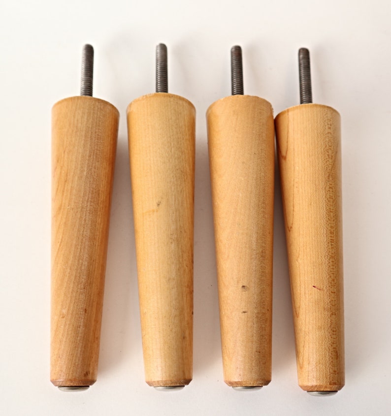 4 Vintage Furniture Legs Tapered Replacement Lot R Etsy
