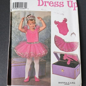 Simplicity 8421 Sewing Pattern Girls Dress Up Child&#39;s Net Skirt, Bodysuit and Shoes Size 3 4 5 6 7 8 Uncut
