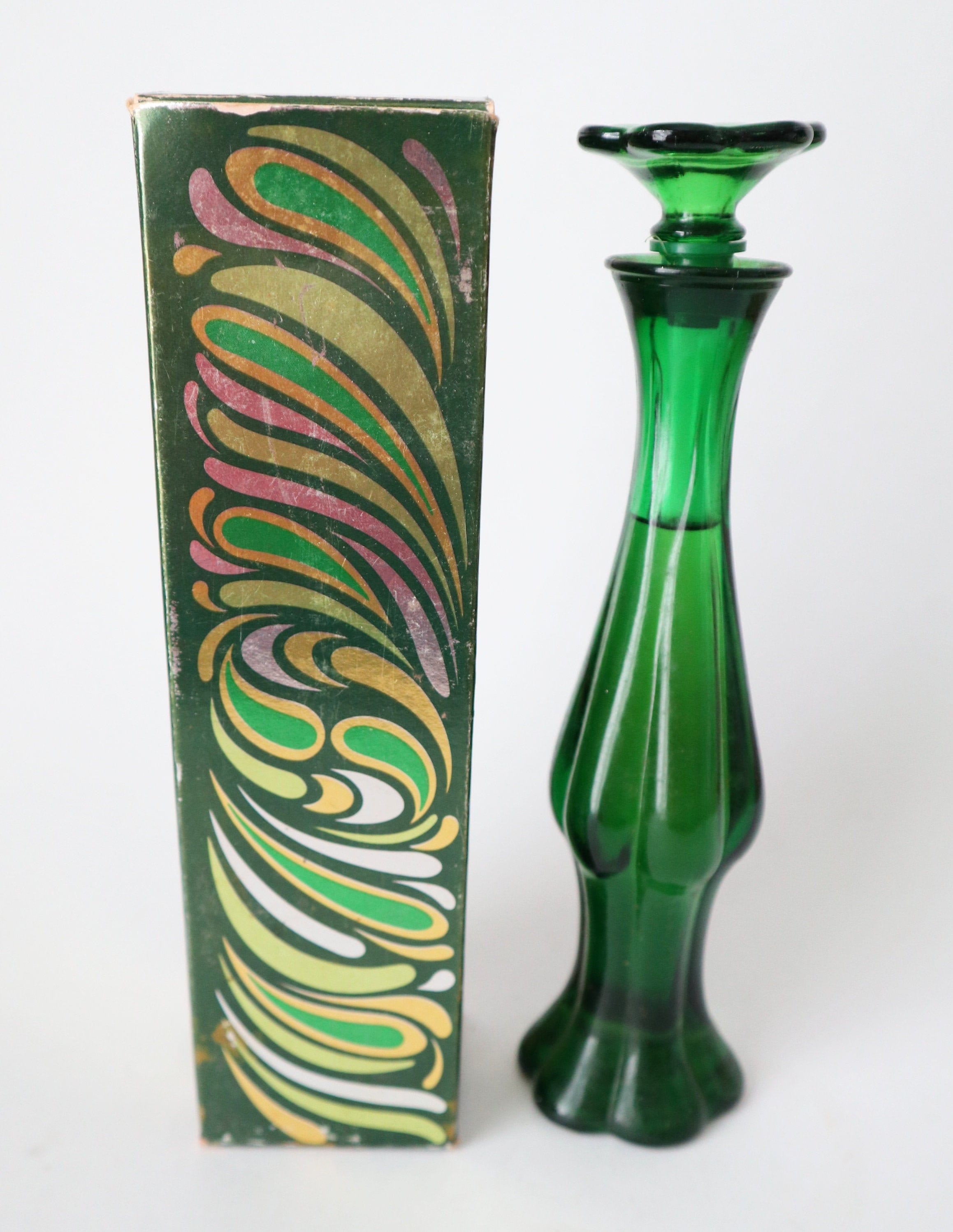Vintage Avon Emerald Bud Vase Decanter to A Wild Rose Cologne Etsy