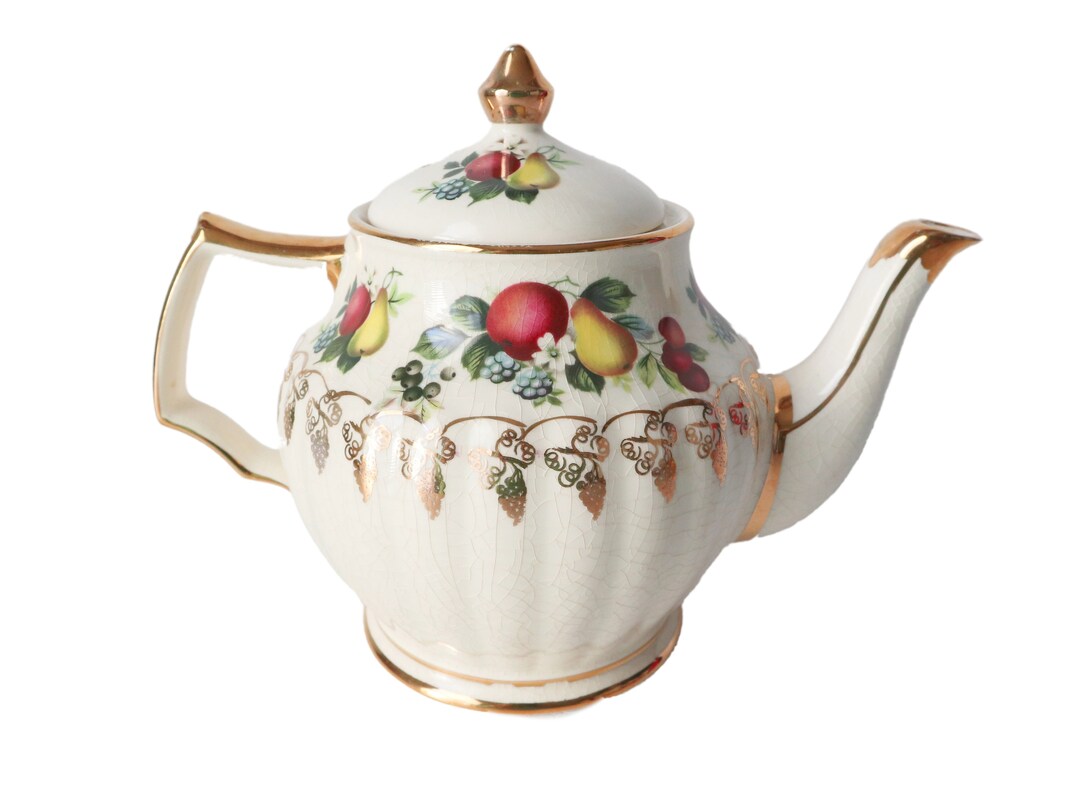 Vintage Sadler Teapot Fruit 5 Cup England Tea Pot Etsy
