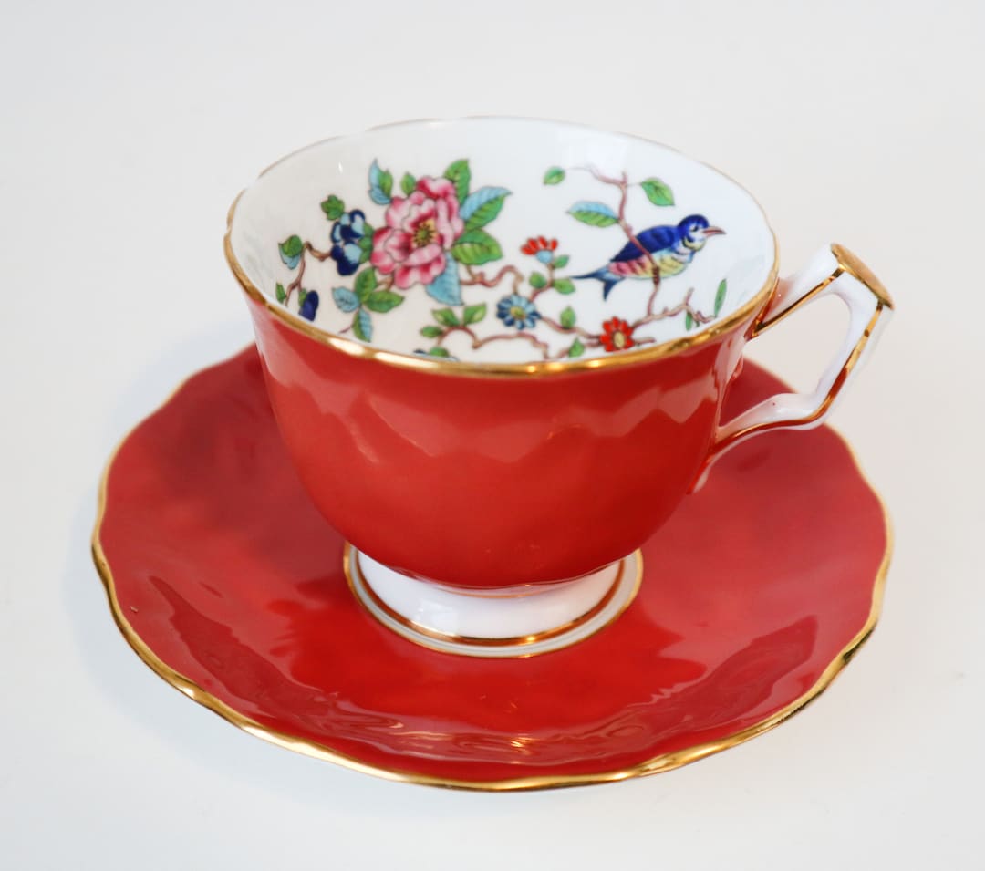 Aynsley Teacup and Saucer Vintage Tea Cup Bird Pembroke With Etsy