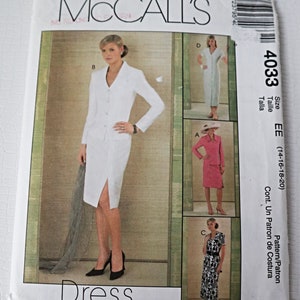 McCall's 4033 Vintage Sewing Pattern Misses Petite Jacket Dresses Skirt Uncut Size 14 16 18 20