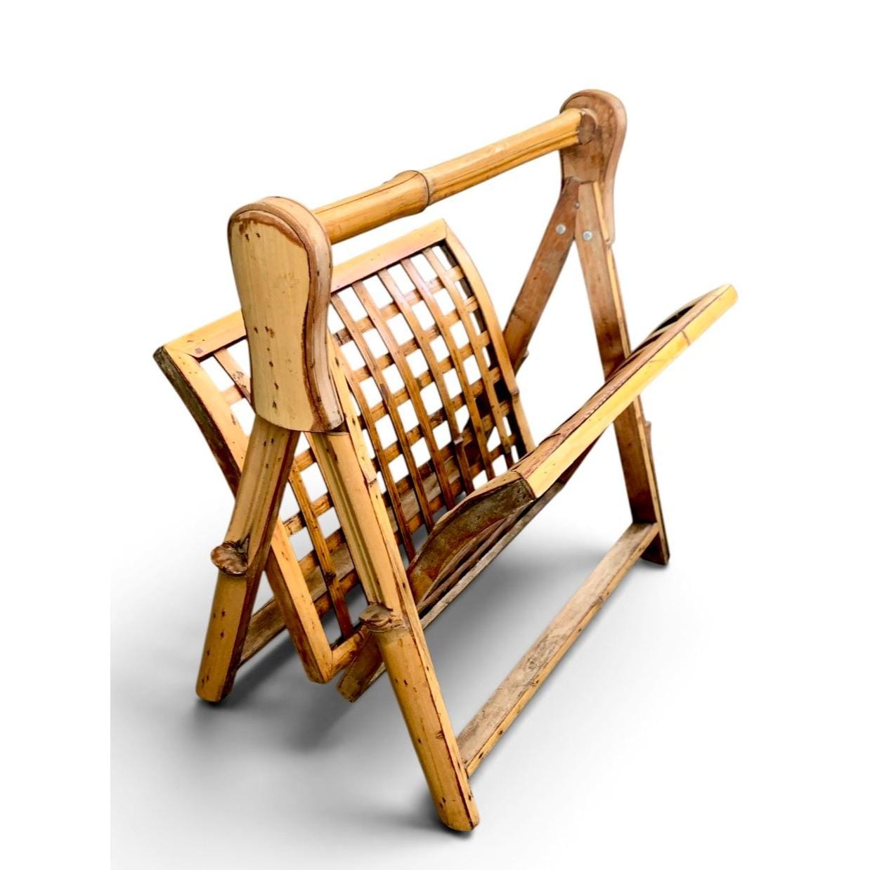 Bamboo Magazine Rack Mid Century - Etsy