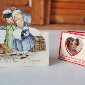 2 cartes postales anciennes pour la Saint-Valentin