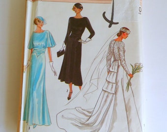 Simplicity 9560 MissesDress and Lined Bridesand Bridesmaids Dress Sewing Pattern UNCUT  Sizes 8 10 12 14 Reproduction Pattern