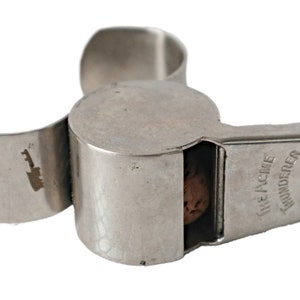 The Acme Thunderer Referees Whistle Made In England Vintage Whistle Cork Ball Finger Grip
