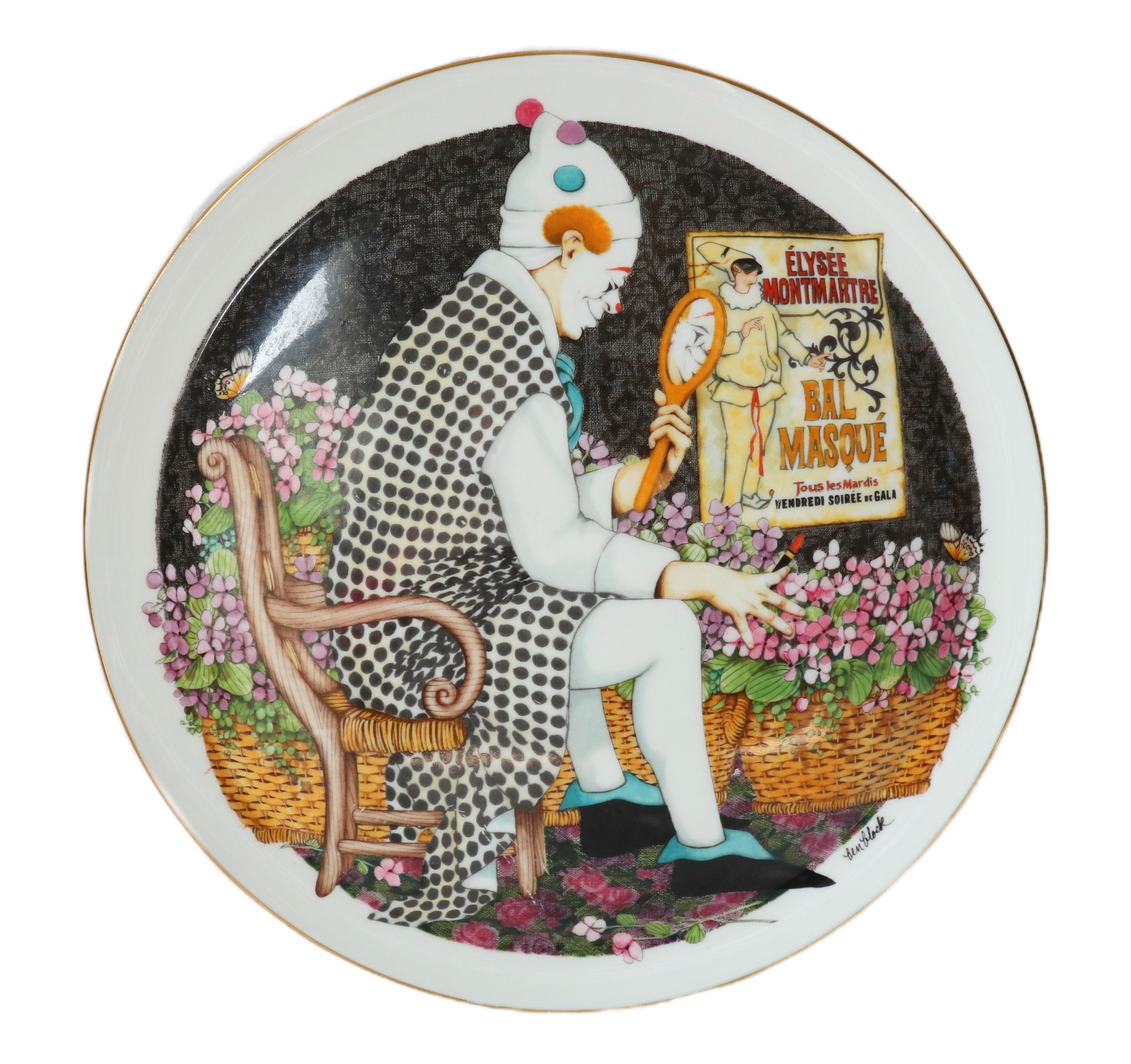 Royal Doulton Collector Plate Clown Behind the Painted Masque by