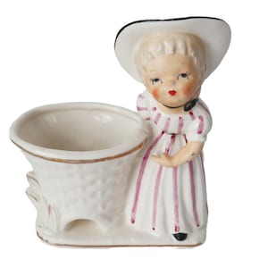 Vintage Cute Young Woman Planter Japan 1060s