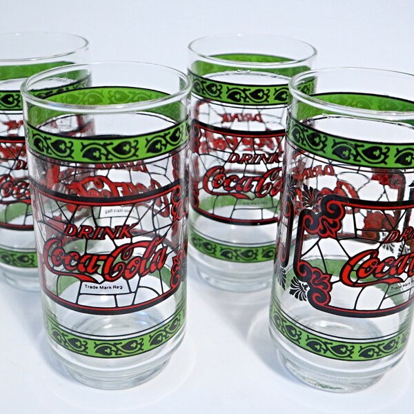 Vintage Coke Glasses Etsy