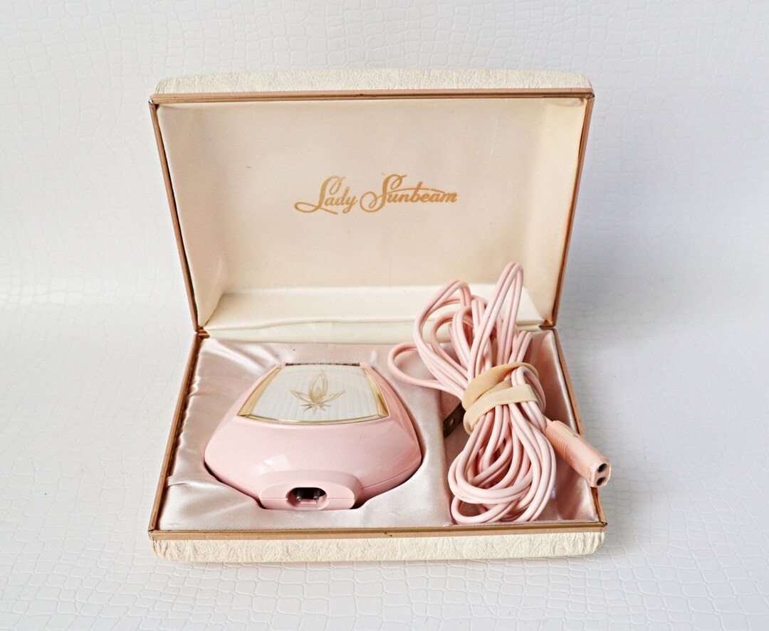 Pink Electirc Razor Vintage 1962 Pink Lady Sunbeam Electric Shaver Razor W/ AC Cord & Case ...
