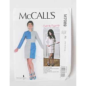 McCall&#39;s M7089 Sewing Pattern Misses Dress  Womens size 6 8 10 12 14 Uncut