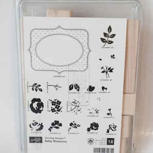 18 tampons en caoutchouc vintage Fleurs de bébé en deux étapes Stampin Up