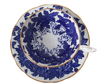 Vintage Coalport Blue Ivy Tea Cup, Bone China, Made in England