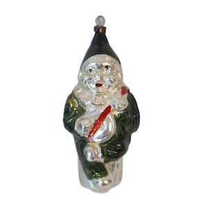 Vintage Mercury Glass Antique Figural Glass CLOWN Ornament Germany Christmas Ornament 1940&#39;s
