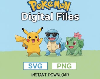 Pokémon-Inspired SVG PNG | Digital Clipart for Shirts, Stickers & DIY Crafts