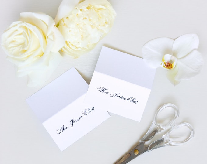 Wedding Place Cards | Personalized Name Cards | Folded Escort Cards | Custom Table Setting Cards | Printed Wedding Stationery
