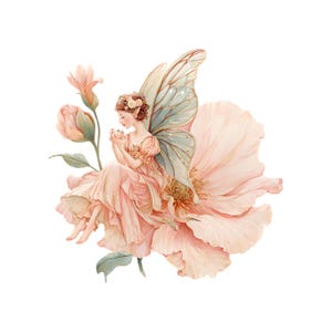 Conjunto de imágenes prediseñadas de hadas: duendes y sprites de acuarela (16 archivos PNG)