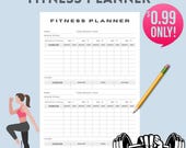 Fitness tracker Gym planner Printable Workout & Health Tracker (Digital PDF)