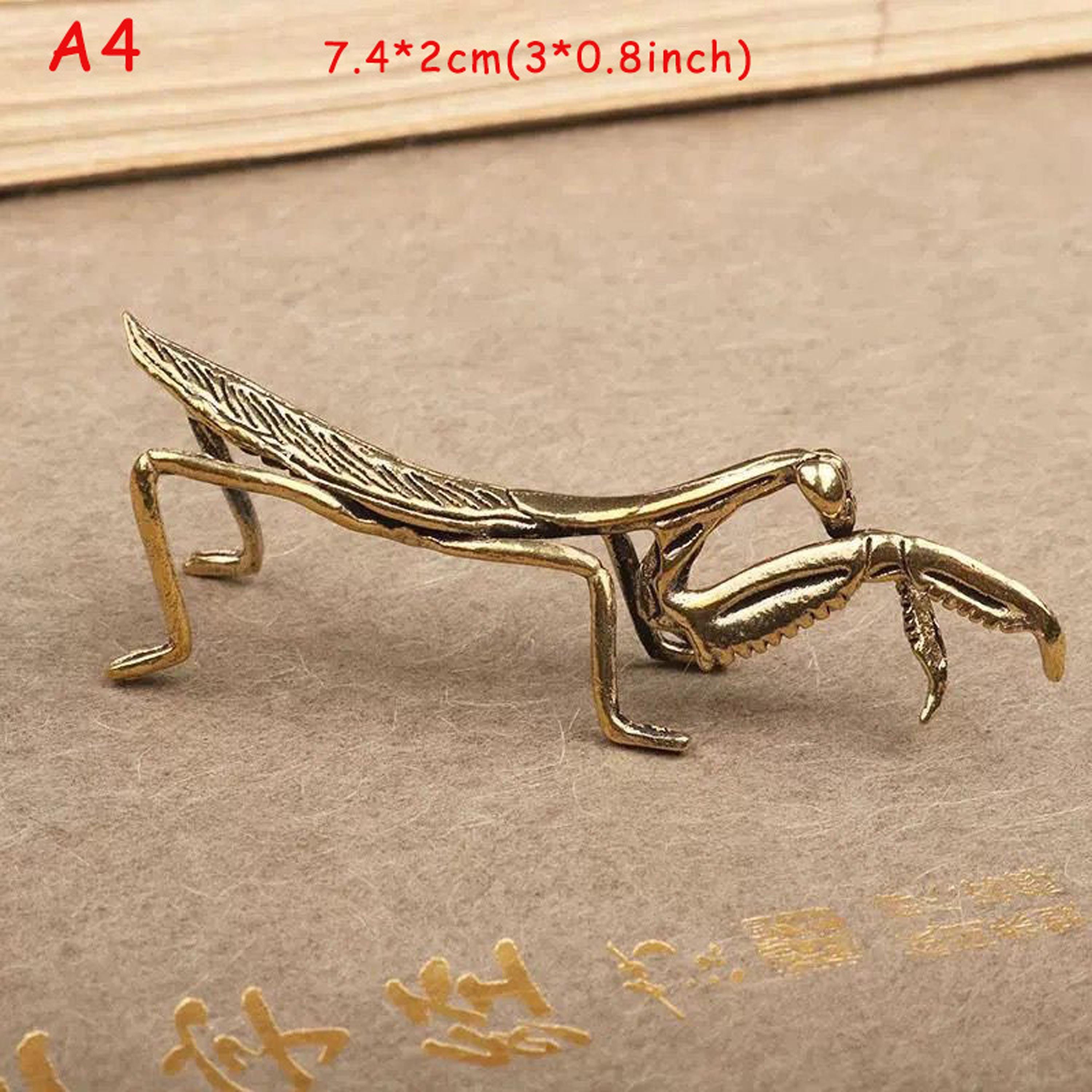 Hand Made Metal Insect Handmade Solid Copper Insect Figurines Set, Vintage Brass Dragonfly Bee ...