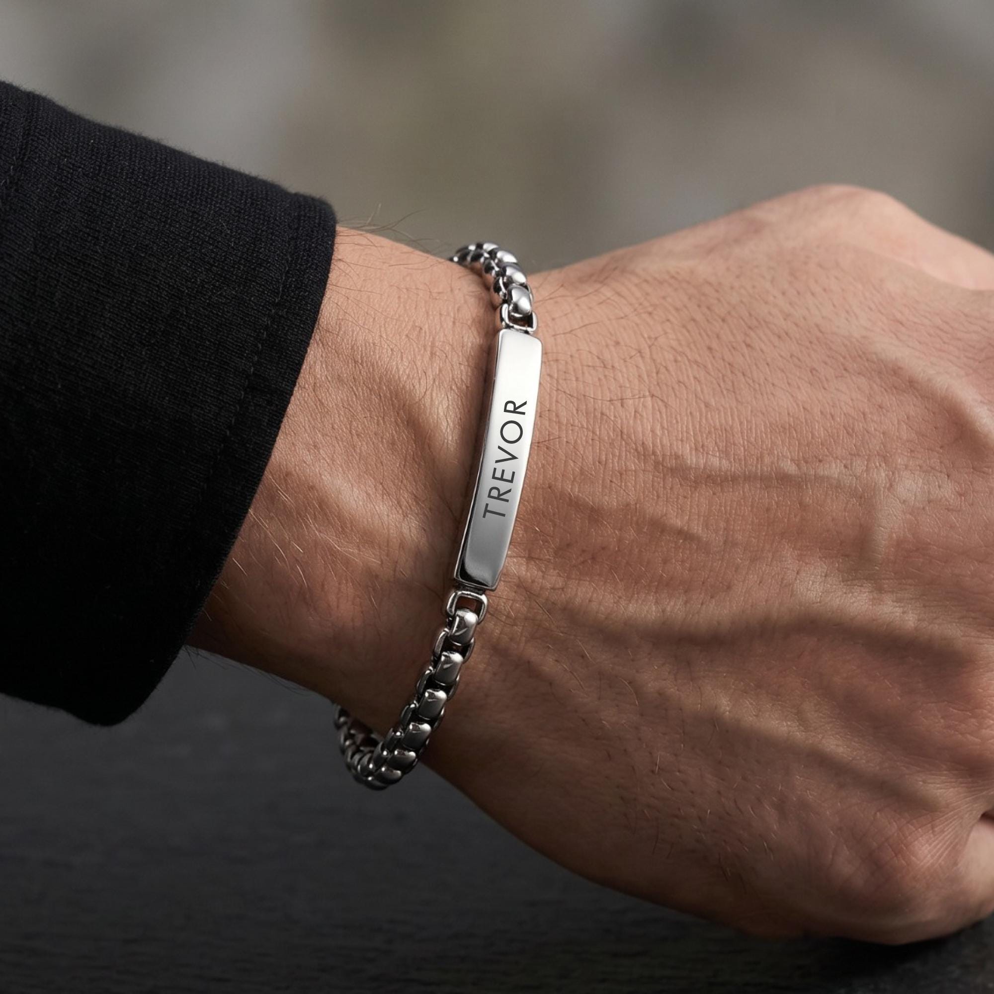 Custom Name Bracelet for Men – Personalized Jewelry Gift for Him 