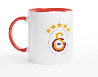 Galatasaray Becher - GS Keramik Kaffeetasse, Geschenk für Fußballfan, Sammeltasse