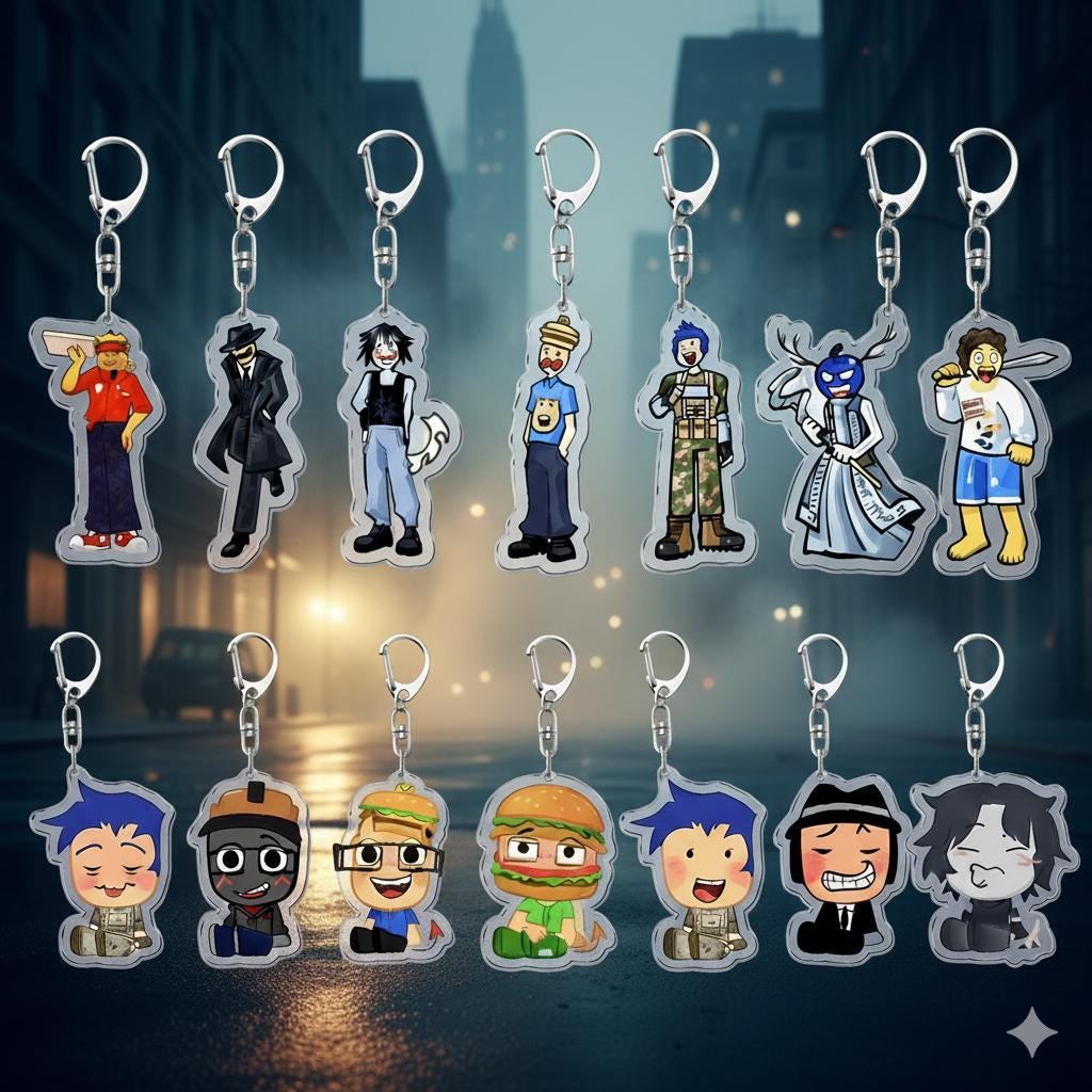 FORSAKEN Keychains, Game Forsaken Two Time Chance Keychains