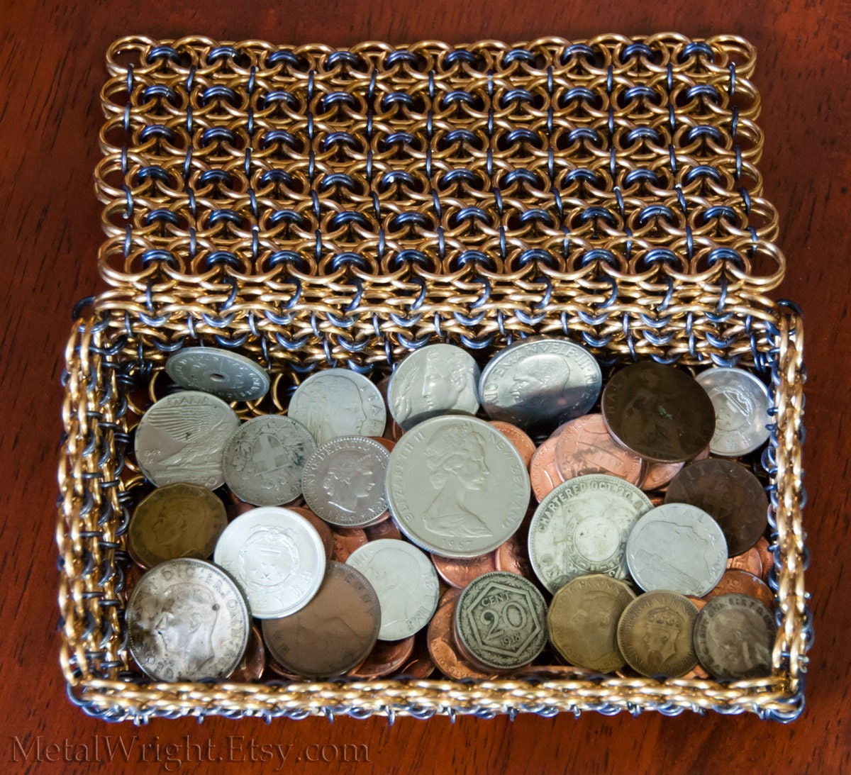 Brass Chainmail Box With Lid - Etsy