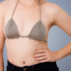 Stainless Steel Chainmail Bikini Top