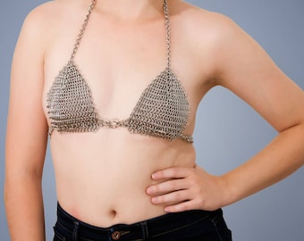Stainless Steel Chainmail Bikini Top