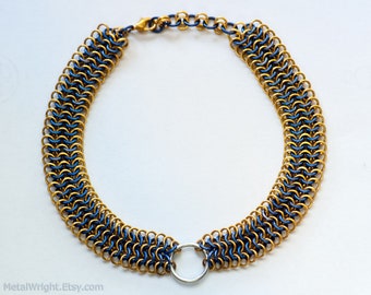 Blue and gold collar