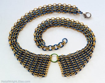 Blue and gold necklace