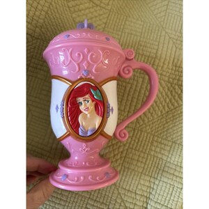 Disney Princess Ariel Lidded Mug Set – Little Mermaid Pink Cocoa Cups w Lids image 11