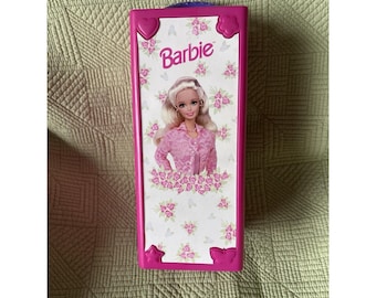 Vintage 1990's Barbie Clothing/accessories Carrying Storage Case Wardrobe Pink