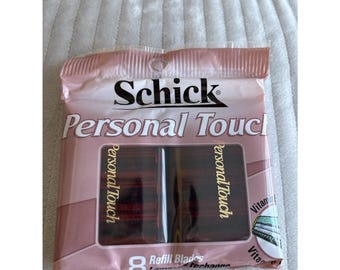 Schick Personal Touch Razor Blades Refills 8 pk Moisturizing E & Aloe NOS 1998