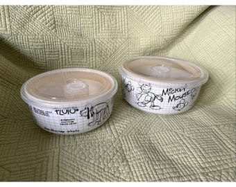 Disney Sketchbook Mickey Mouse & Pluto keramische opbergschalen met deksel