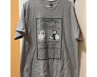 Stl Wrestling At Kiel Auditorium Ric Flair Harley Race XL Battle Royal Grey T-shirt
