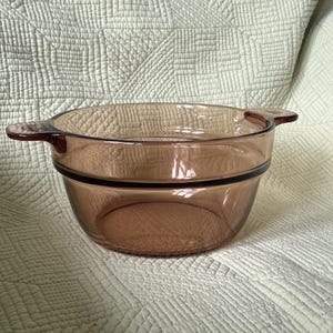 Vintage Corning Pyrex Vision Amber Glass V-20-B Double Boiler Insert France 1.5